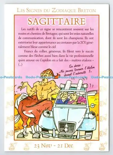 D339841 Les Signes du Zodiaque Breton. Sagittaire. YCA. Hubert Rublon