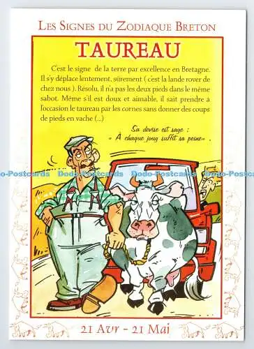 D339847 Les Signes du Zodiaque Breton. Taure. YCA. Hubert Rublon