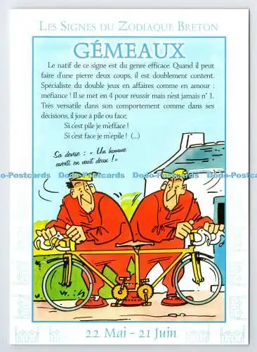D339850 Les Signes du Zodiaque Breton. Gemeaux. YCA. Hubert Rublon