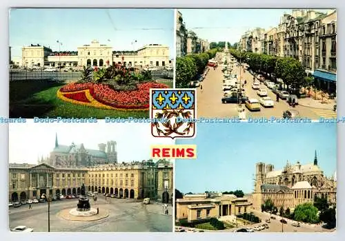 D337893 Reims. La Gare Vue du Square Colbert. La Cigogne. Hachette. 1970. Multi