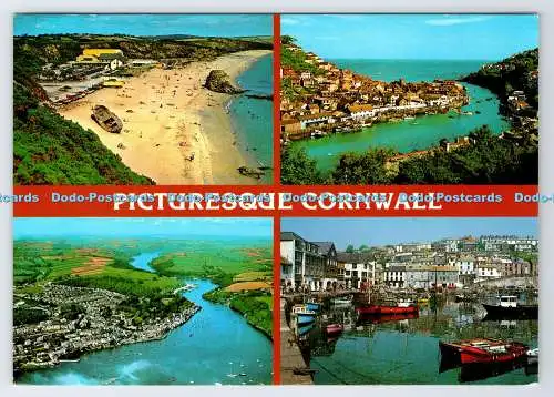D337951 Malerisches Cornwall. Mevagissey. John Hinde. Multi View