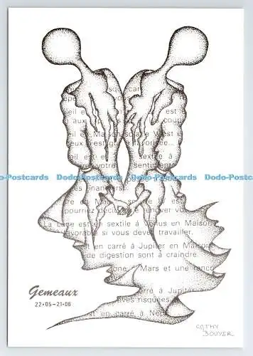 D339944 Gemeaux. Cathy Bouyer. Edite Par l artiste