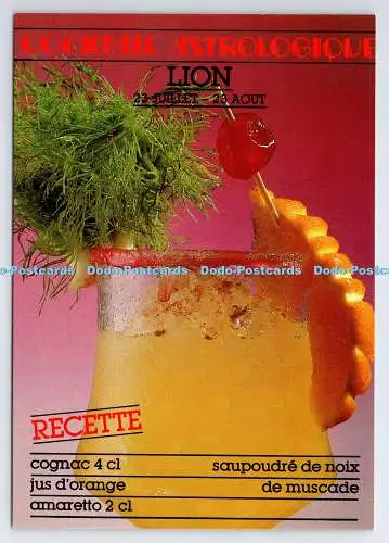 D339959 Cocktail Astrologiques. Löwe. F. Nugeron. J. Paul Favand. P. Eyssalet