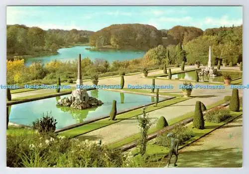 D339978 Blenheim Palace. Untere Wasserterrasse und See. Fotopräzision