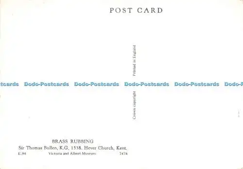 D239540 Messing Reiben Kent Hever Kirche Sir Thomas Bullen Victoria und Albert Mu
