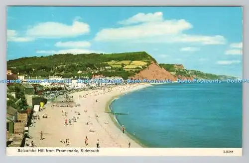R780546 Sidmouth. Salcombe Hill von der Promenade. E. T. W. Dennis. Scarborough. PM