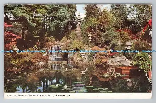 R780555 Bournemouth. Kaskade. Japanischer Garten. Compton Acres. Henbest Werbung