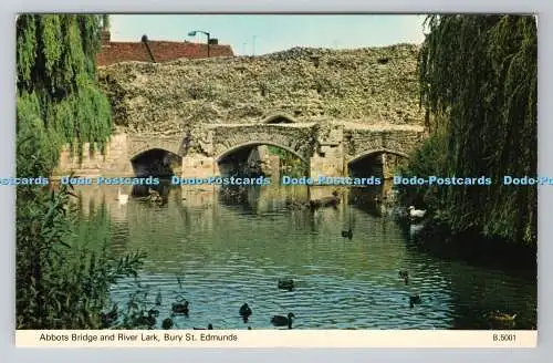 R780563 Bury St. Edmunds. Äbtebrücke und Fluss Lerche. E. T. W. Dennis. Scarbor