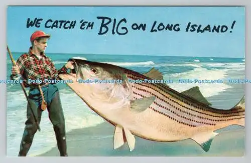 R780567 We Catch em Big on Long Island. Fischerparadies. Mensch und Fisch. Milt P