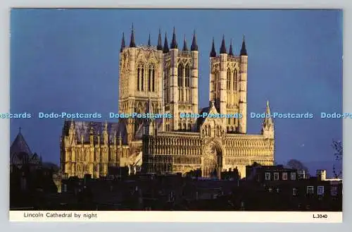 R780783 Lincoln Cathedral bei Nacht. E. T. W. Dennis. Scarborough. London. 1975