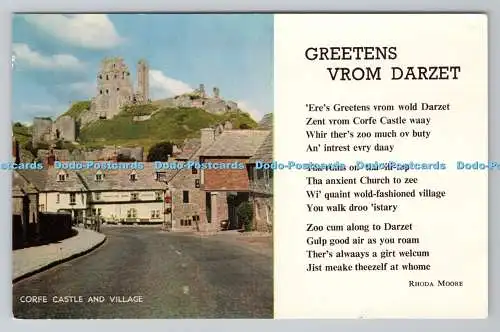 R780635 Corfe Castle and Village. J. Salmon. Sevenoaks