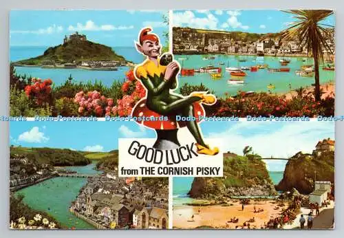 R780675 Viel Glück vom Cornish Pisky. St. Ives. Newquay. John Hinde. Multi V