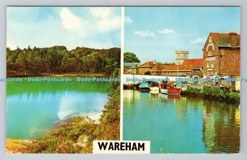R780691 Wareham. Der blaue Pool. Alter Getreidespeicher und Südbrücke. Multi View
