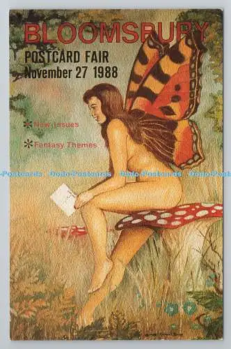 R780796 Bloomsbury Postkartenmesse. Frau Schmetterling. IPM Aktionen. Richard Blake