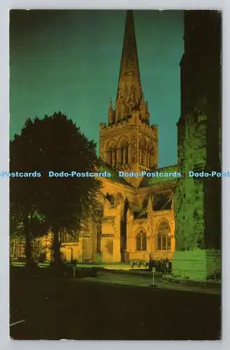 R780805 Chichester. Die Kathedrale Flutlicht