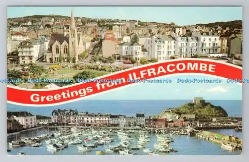 R780978 Grüße von Ilfracombe. Der Hafen und der Laternenberg. E. T. W. Dennis