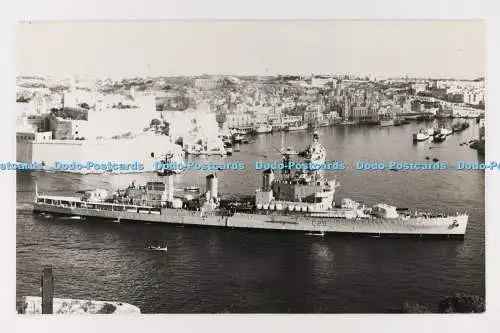C028999 HMS Tiger C20. Antonius und Joseph Pavia. Valletta. Malta. Altes Foto