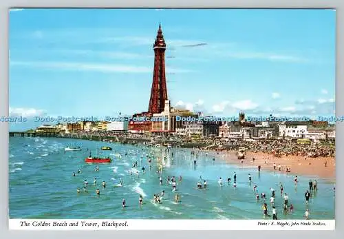R781011 Blackpool. Der goldene Strand und Turm. John Hinde. E. Nagele. PM. Fylde
