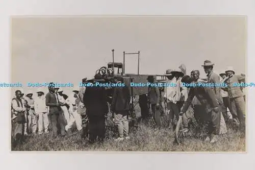 C029166 Personengruppe. Flugzeug. Altes Foto