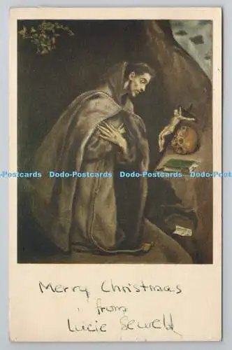 R781333 St. Francis and the Skull. El Greco. Robert Alexander Waller Denkmal. T