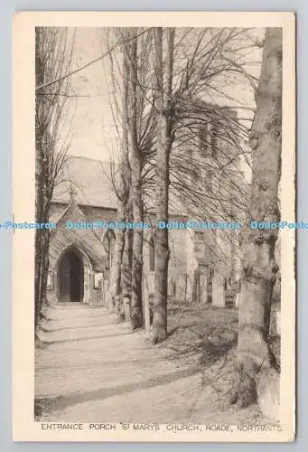 R781356 Northants. Straße. Eingang Veranda St. Marien Kirche. W. J. Bassett Lowke