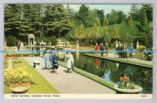 R781484 Poole. Italienischen Gärten. Compton Acres. E. T. W. Dennis. Scarborough. Lon