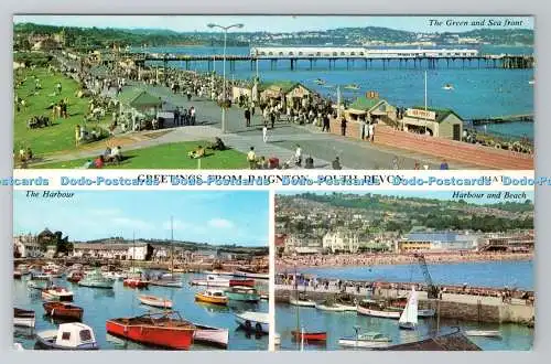 R781486 Grüße aus Paignton. South Devon. Der Hafen. Harvey Barton. 1973.