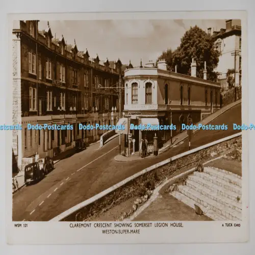 C027297 Weston Super Mare Claremont Crescent zeigt Somerset Legion House Tuck