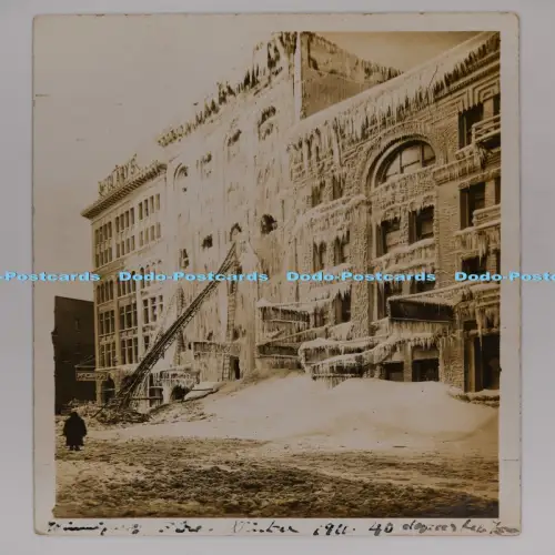 C027323 Kanada Winnipeg Feuer 1911 40 Grad unter Null Lyall Werbefoto M