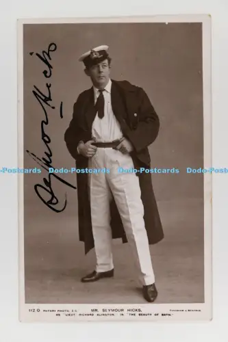 C029511 Herr Seymour Hicks signiert als Lieut Richard Alington in der Schönheit von Bath