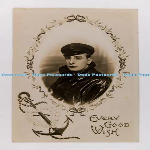 C029794 Every Good Wish Man in Uniform Portrait British Made