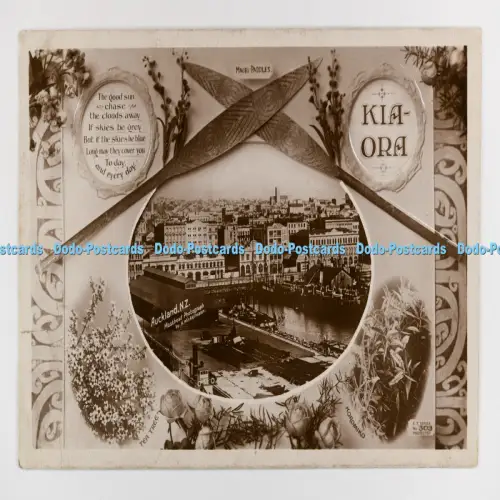 C029801 N Z Auckland Teebaum Kiaora Maoriland Postkarte Tanner Bros Wellington