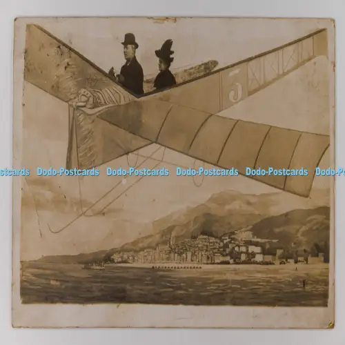 C029814 Mann und Frau im Flugzeug R Guilleminot Paris