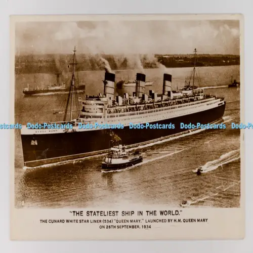C029898 Das statelieste Schiff der Welt The Cunard White Star Liner Queen Mary