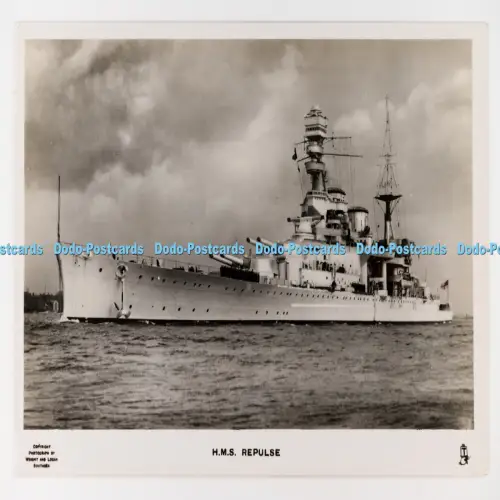 C029938 H M S Repulse Tuck Real Photographs No 3847 Wright and Logan