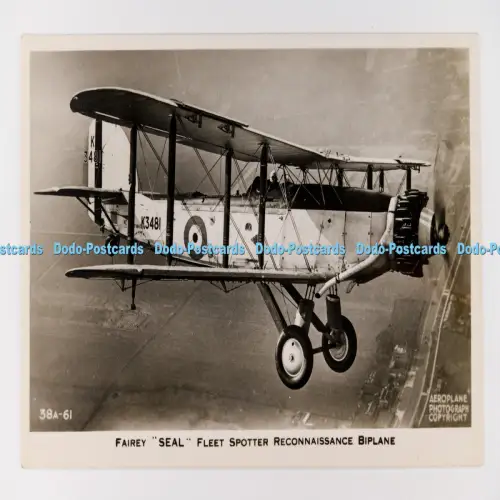 C029947 Fairey Seal Fleet Spotter Aufklärungs-Doppeldecker Valentine Flugzeug RP
