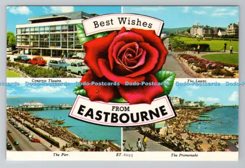R782210 Beste Wünsche aus Eastbourne The Pier Elgate Postkarten Mehrfachansicht