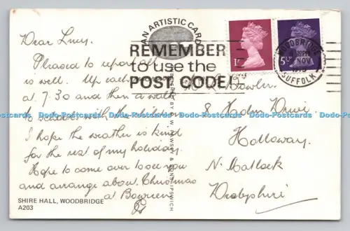 R786718 Woodbridge Shire Hall F W Pawsey Ipswich 1975