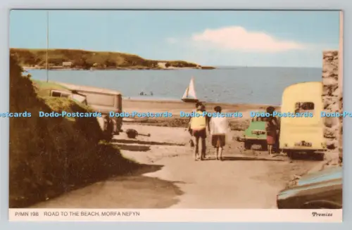 R788300 Morfa Nefyn. Straße zum Strand. Postkarte