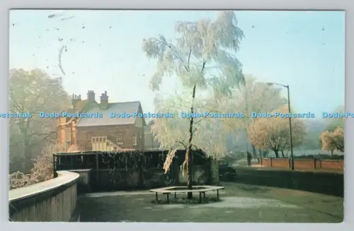 R790736 Cambridge Winterszene von Silver Street Bridge A T Narborough 1974