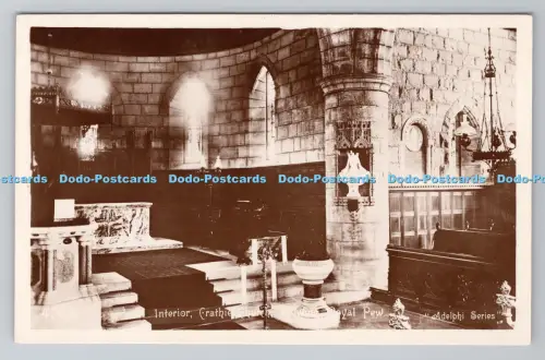 R795027 Crathie Church zeigt Royal Pew Interieur Adelphi Serie P Benton