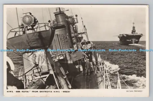 R803908 H M S Ark Royal From Destroyer H M S Wren Britain Prepared The Fighting