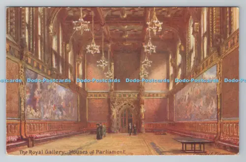R803915 London Houses of Parliament The Royal Gallery Tuck Oilette No 7906 Charl