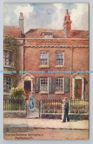 R803916 Portsmouth Charles Dickens Birthplace Tuck Oilette No 4007 Charles E Flo