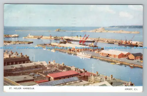 R803952 C I Jersey St Helier Harbour Premier Printers 1959