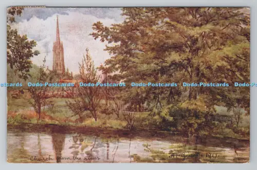R803972 Kirche vom Fluss Cooke und Vowles Nottingham A W Guert 1943