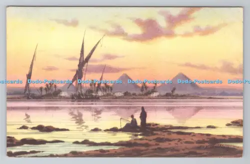 R804000 Nil und Pyramiden von Gizeh Lehnert und Landrock K Lambelet Kairo