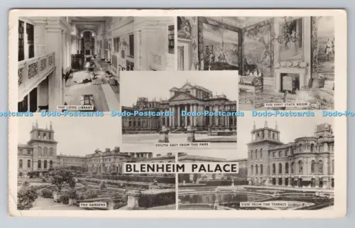 R804110 Blenheim Palace The Long Library Photochrom Tunbridge Wells Kent Multi V