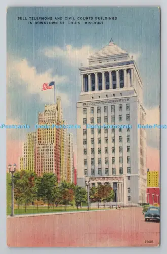 R804173 Missouri Klingeltelefon und Zivilgerichtsgebäude in der Innenstadt von St Louis