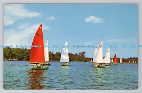 R804202 Segelboote im Meer Postkarte